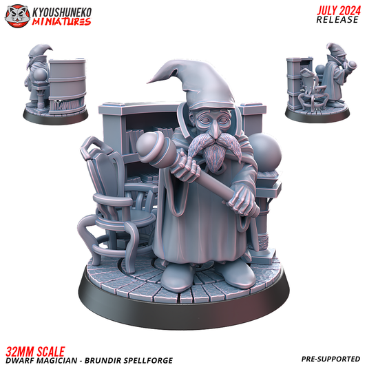 Dwarf Magician - Brundir Spellforge - Kyoushuneko Miniatures