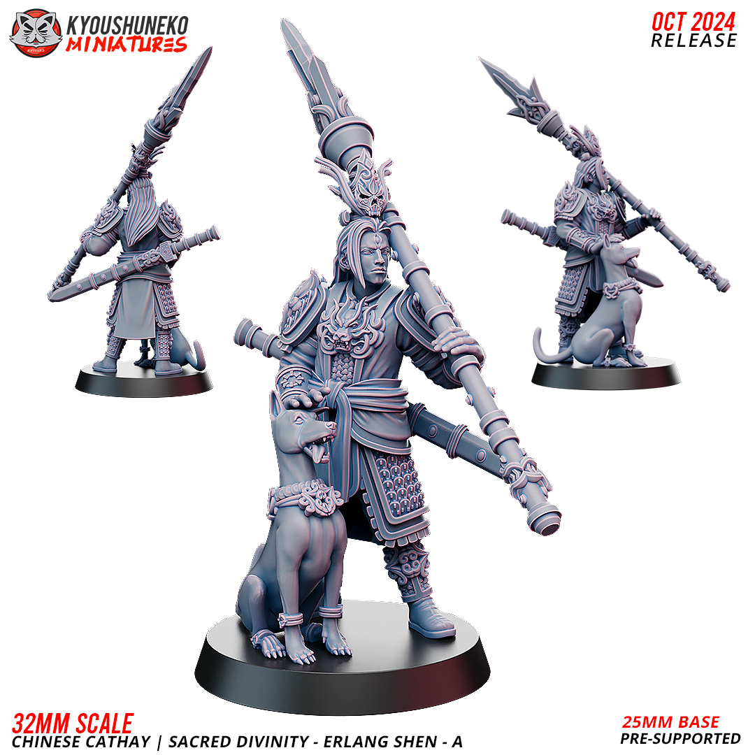 Erlang Shen - A , Sacred Divinity | Chinese Cathay - Kyoushuneko Miniatures