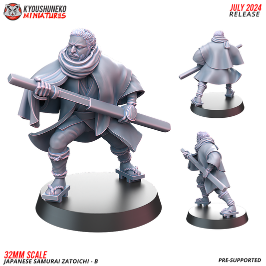 Zatoichi - B | Japanese Samurai - Kyoushuneko Miniatures