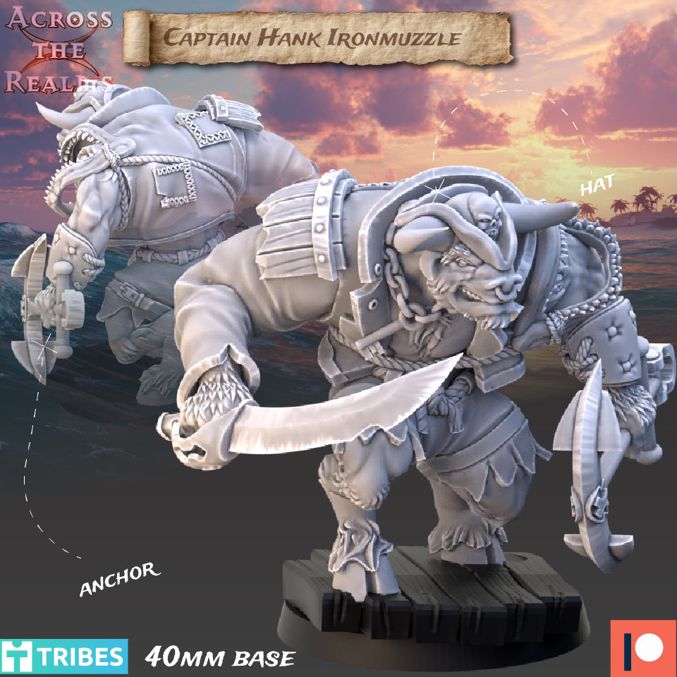 Captain Hank Ironmuzzle - Across the Realms 32mm