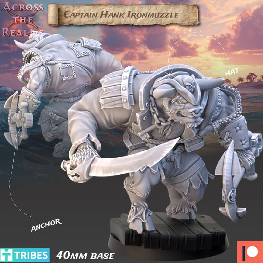 Captain Hank Ironmuzzle - Across the Realms 32mm