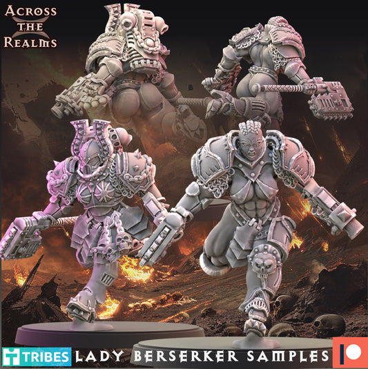 Lady Berserker Samples - Across the Realms 32mm