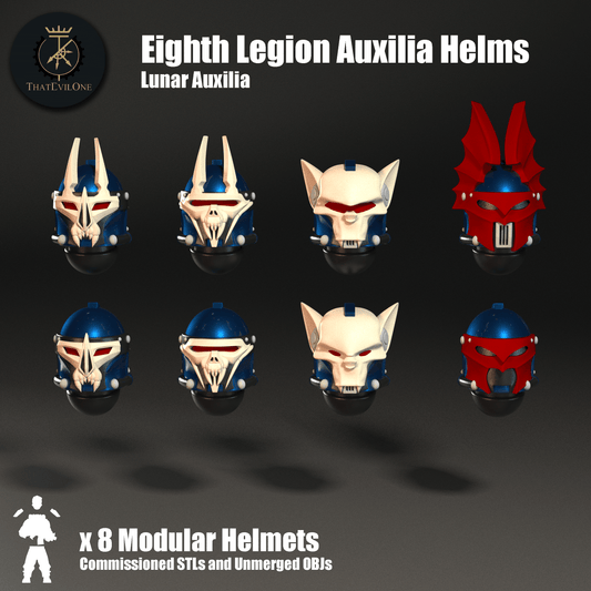 Lunar Auxilia Eighth Legion Auxilia Helmets - ThatEvilOne - 28mm