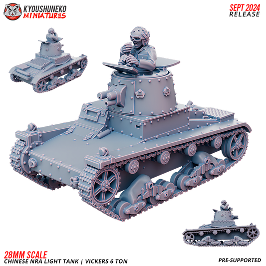 Vickers 6 Ton | Chinese NRA Light Tank ww2 - Kyoushuneko Miniatures