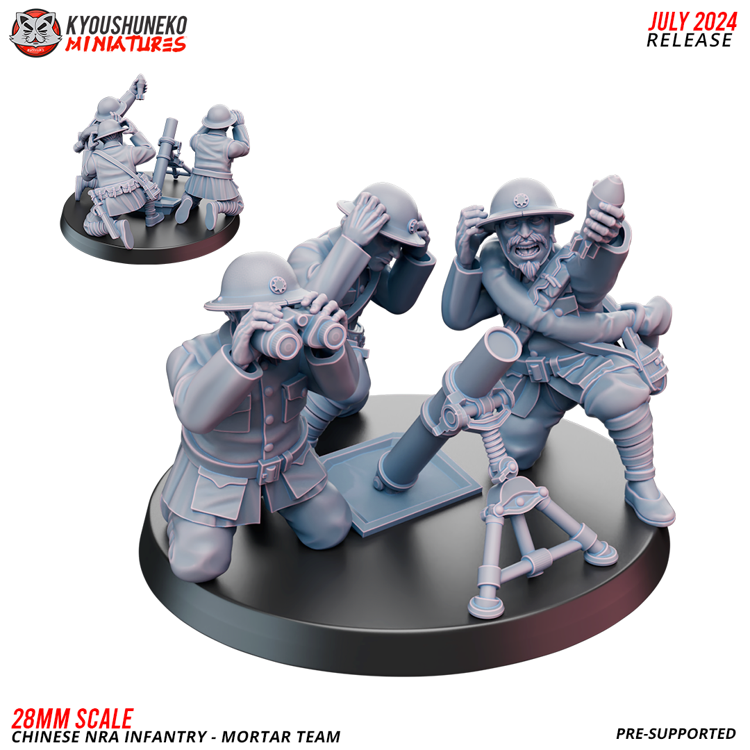 Mortar Team - Chinese NRA Infantry ww2 - Kyoushuneko Miniatures