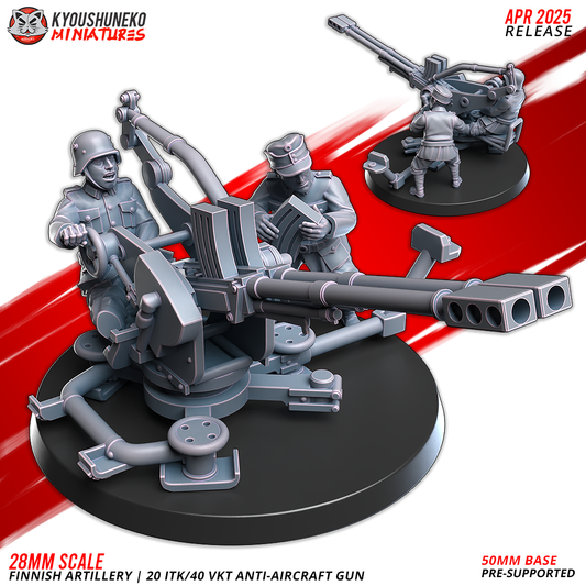 20 ITK 40 VKT Anti-Aircraft Gun | Finnish Artillery ww2 - Kyoushuneko Miniatures