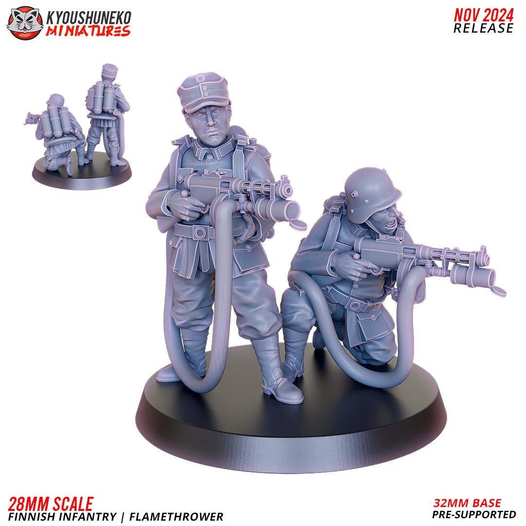 Flamethrower | Finnish Infantry ww2 - Kyoushuneko Miniatures