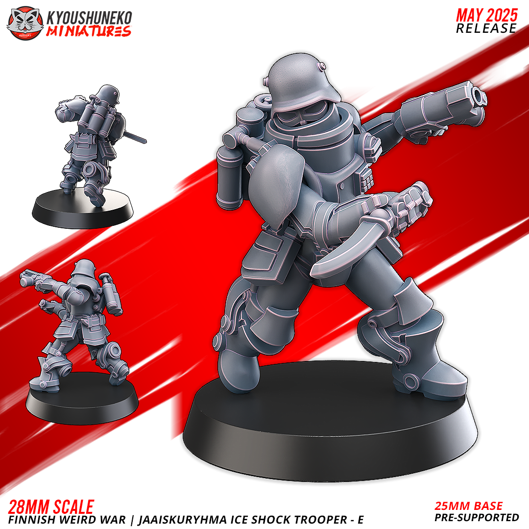Ice Shock Trooper - E | Finnish Weird War ww2 - Kyoushuneko Miniatures