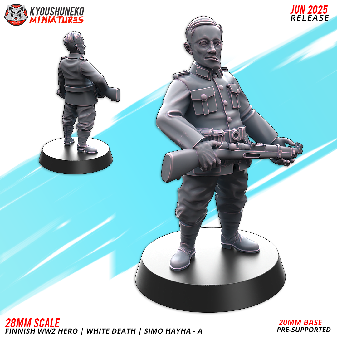 Finnish WW2 Hero | White Death (Simo Häyhä) B - Kyoushuneko Miniatures