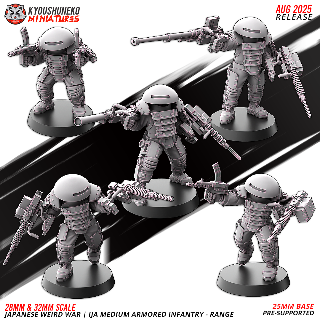 Japanese Weird War - Ija Medium Armored Infantry - Range - Kyoushuneko Miniatures