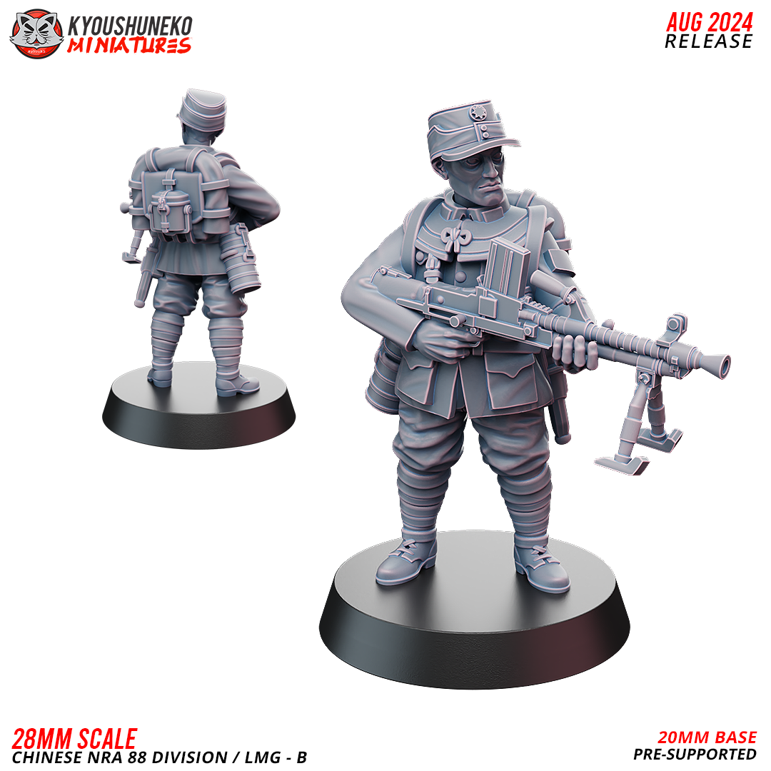 LMG B | Chinese NRA 88 Division ww2 - Kyoushuneko Miniatures