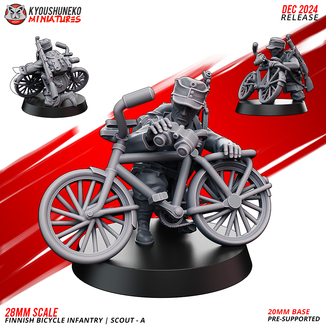 Scout - A | Finnish Bicycle Infantry ww2 - Kyoushuneko Miniatures