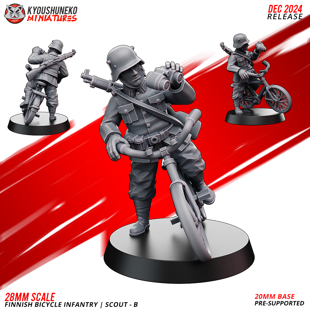 Scout - B | Finnish Bicycle infantry ww2 - Kyoushuneko Miniatures