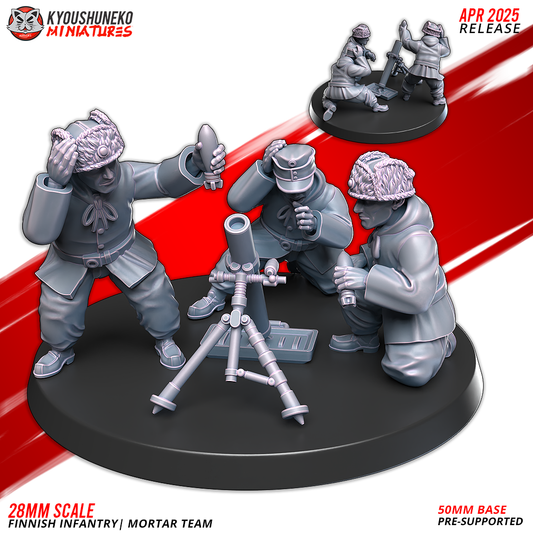 Mortar Team | Finnish Winter Infantry - Kyoushuneko Miniatures