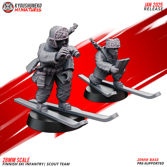 Scout Team | Finnish Ski Infantry ww2 - Kyoushuneko Miniatures