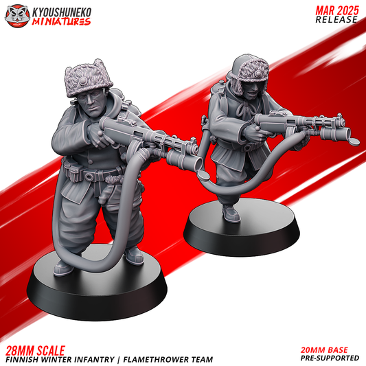 Flamethrower Team | Finnish Winter Infantry ww2 - Kyoushuneko Miniatures
