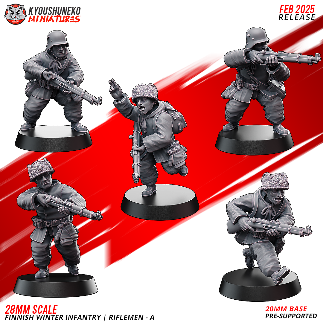 Riflemen - A | Finnish Winter Infantry ww2 - Kyoushuneko Miniatures