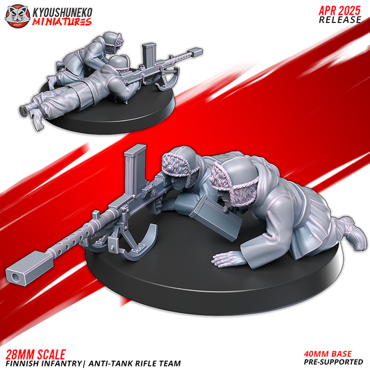 Anti-Tank Rifle Team | Finnish Winter Infantry ww2 - Kyoushuneko Miniatures