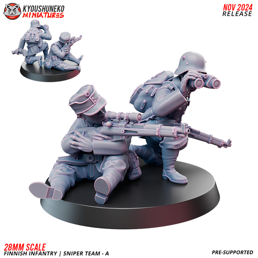 Sniper Team - A | Finnish Infantry ww2 - Kyoushuneko Miniatures