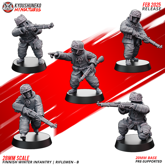 Riflemen - B | Finnish Winter Infantry ww2 - Kyoushuneko Miniatures