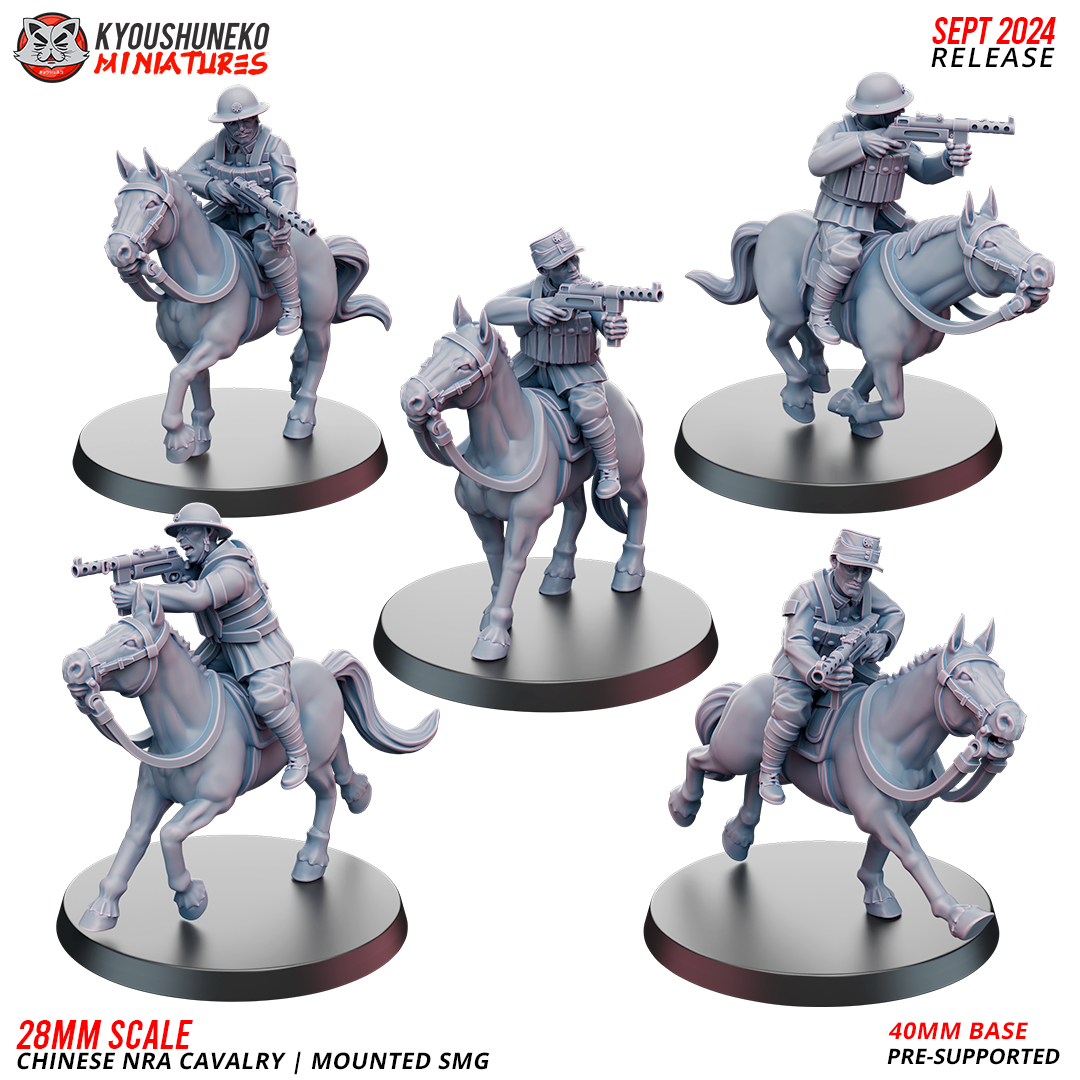 Mounted SMG | Chinese NRA Cavalry ww2 - Kyoushuneko Miniatures