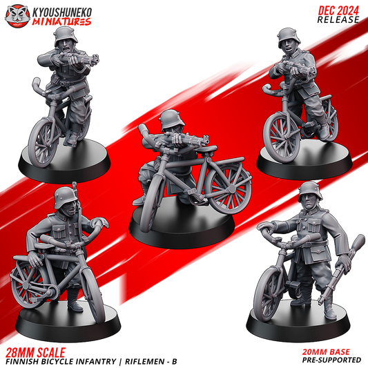 Riflemen - B | Finnish Bicycle Infantry ww2 - Kyoushuneko Miniatures