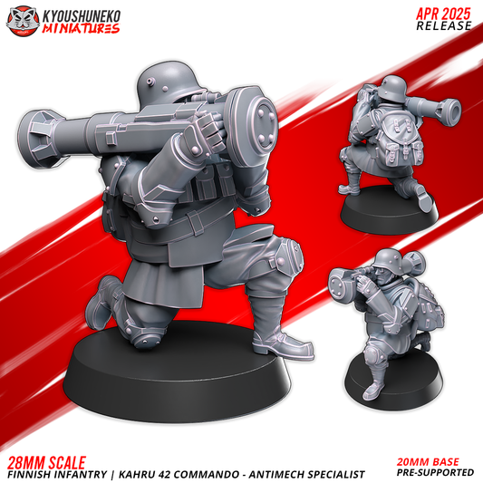 Anti Mech Specialist - Kahru 42 Commando | Finnish Weird War ww2 - Kyoushuneko Miniatures