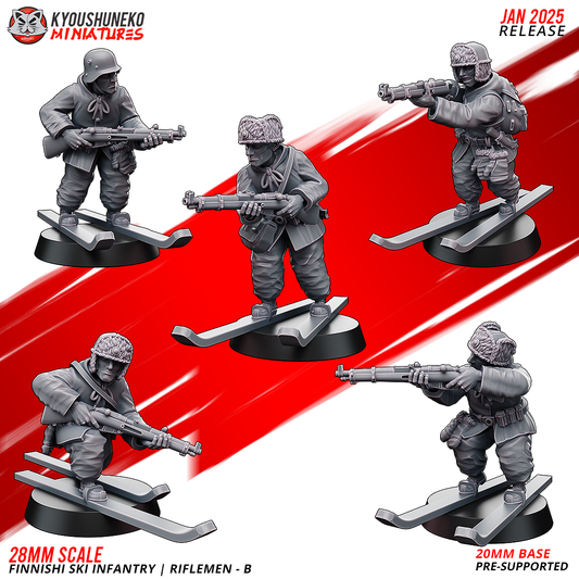 Riflemen - B | Finnish Ski Infantry ww2 - Kyoushuneko Miniatures