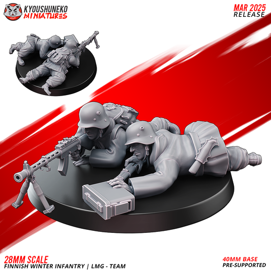 LMG Team | Finnish Winter Infantry - Kyoushuneko Miniatures