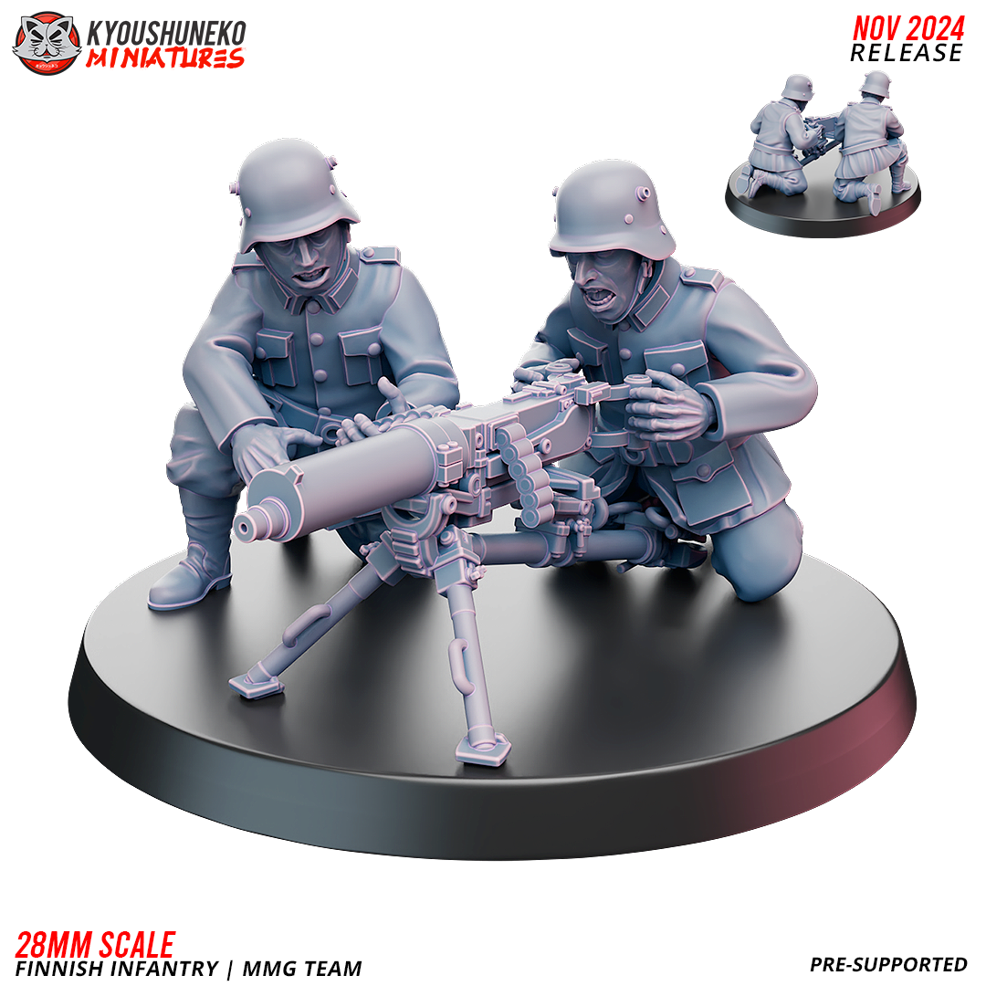 MMG Team | Finnish Infantry ww2 - Kyoushuneko Miniatures