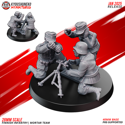 Mortar Team | Finnish Infantry ww2 - Kyoushuneko Miniatures