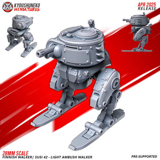 Light Ambush Walker - Susi 42 | Finnish Weird War Mech ww2 - Kyoushuneko Miniatures