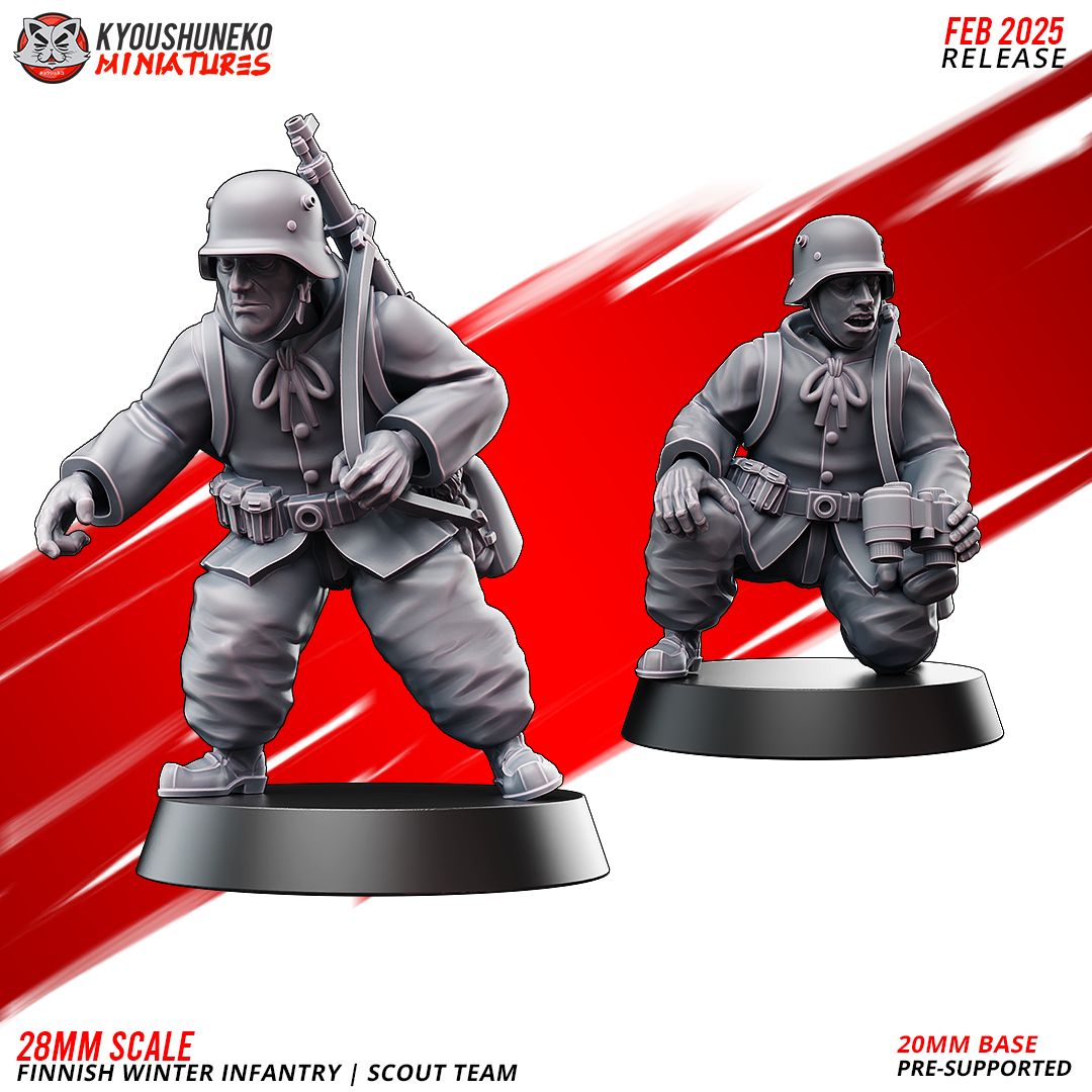 Scout Team | Finnish Winter Infantry ww2 - Kyoushuneko Miniatures