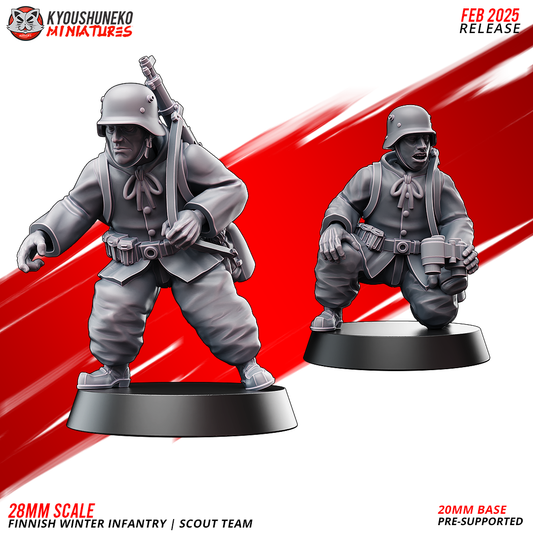 Scout Team | Finnish Winter Infantry ww2 - Kyoushuneko Miniatures