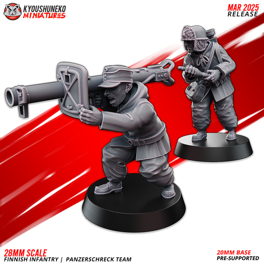 Panzerschreck Team | Finnish Winter Infantry ww2 - Kyoushuneko Miniatures