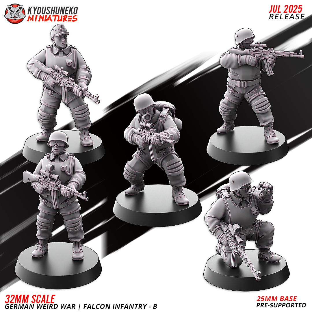 German Weird War | Falcon Infantry - B ww2 - Kyoushuneko Miniatures