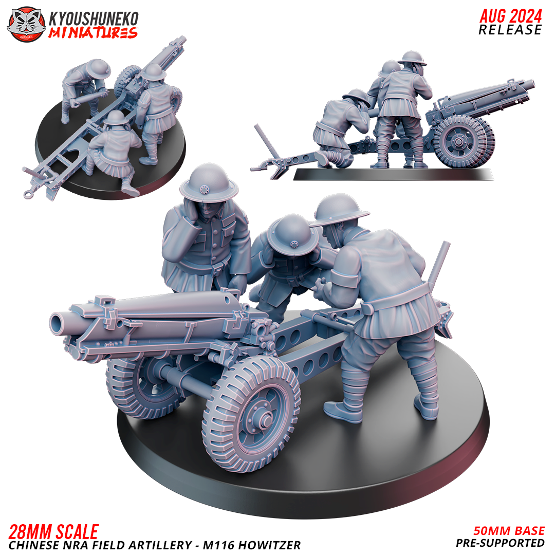 M116 Howitzer | Chinese NRA Field Artillery ww2 - Kyoushuneko Miniatures