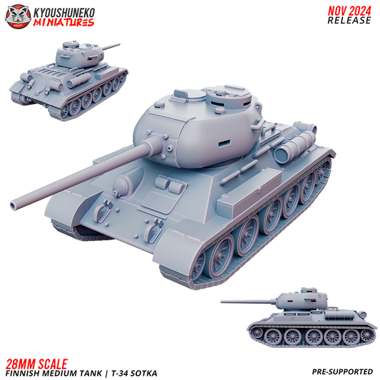 T-34 Sotka | Finnish Medium Tank - Kyoushuneko Miniatures