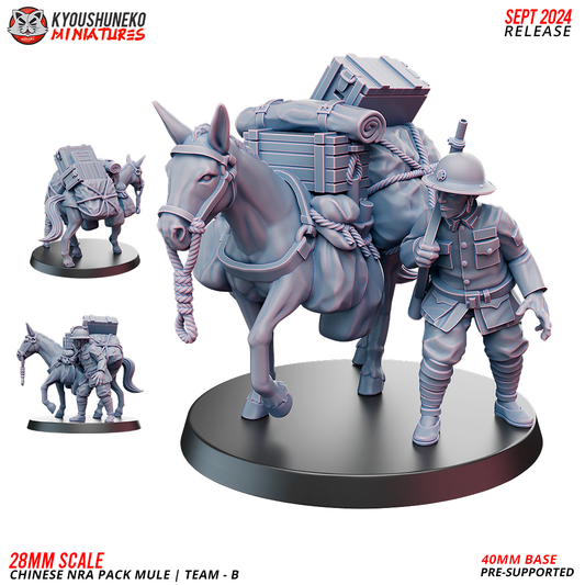Chinese NRA Pack Mule | Team B ww2 - Kyoushuneko Miniatures