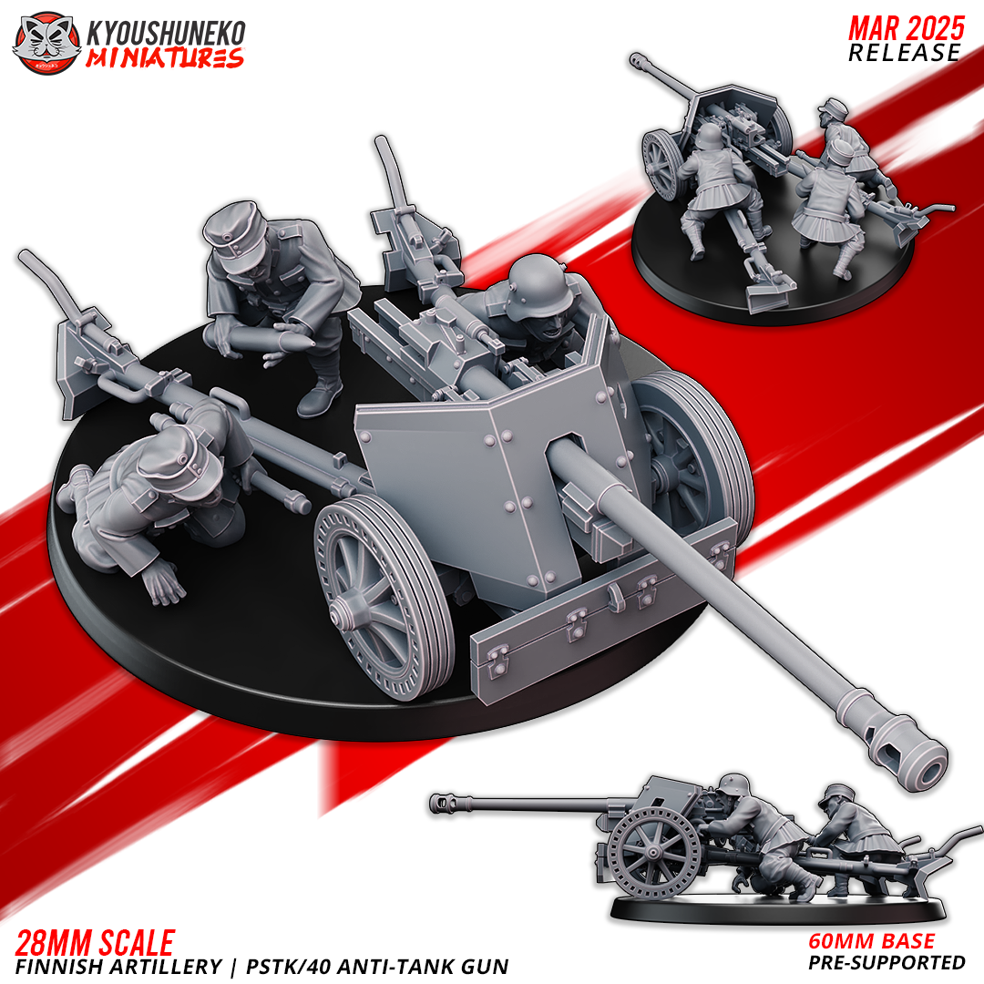 PSTK/40 Anti-Tank Gun | Finnish Artillery ww2 - Kyoushuneko Miniatures