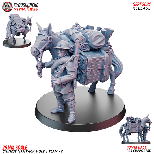Chinese NRA Pack Mule | Team C ww2 - Kyoushuneko Miniatures