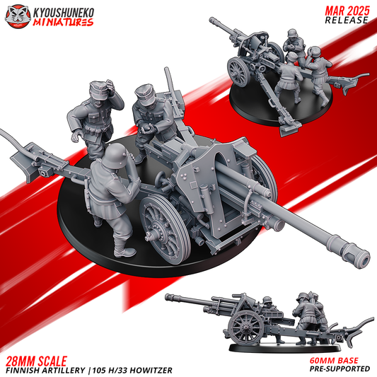 105 H/33 Howitzer | Finnish Artillery ww2 - Kyoushuneko Miniatures