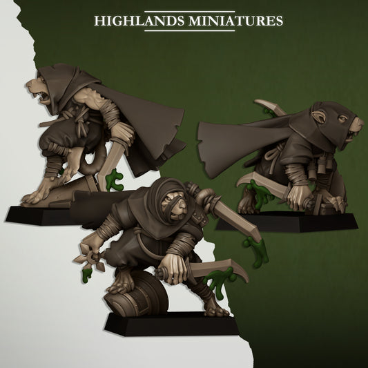 Sewer Vermin Assassins - Highlands Miniatures