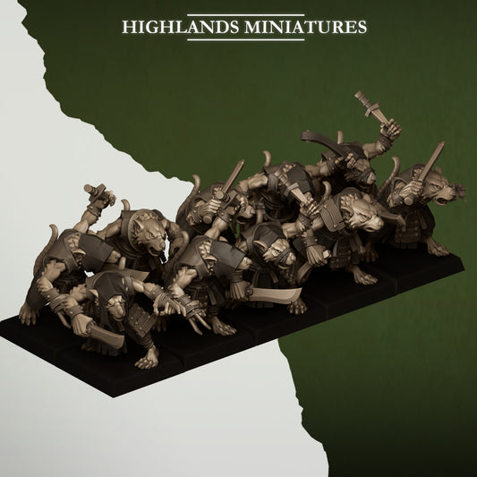 Sewer Vermin Thugs - Highlands Miniatures - Highlands Miniatures