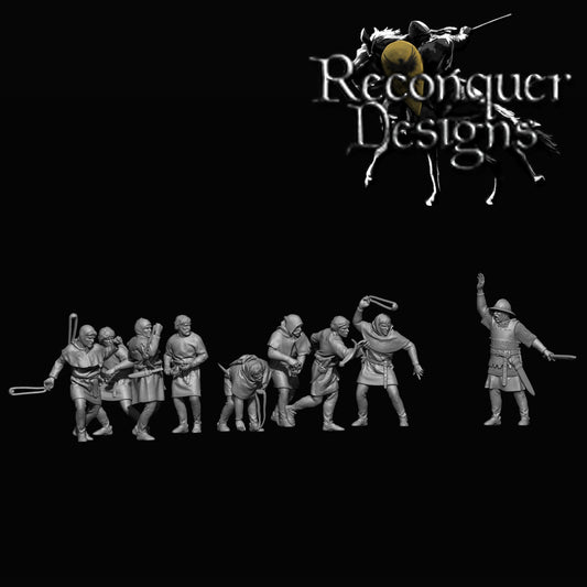 14th century Slingers and Infantry Captain - Reconquer Designs