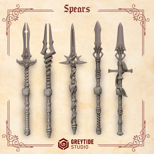 Spears CL - Arms and Weapons - Bits - GreyTide Studio