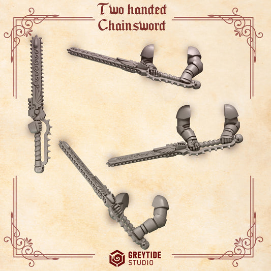 Two Handed Chainswords CL - Arms and Weapons - Bits - GreyTide Studio