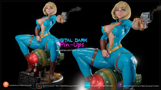 Vault Girl - Digital Dark Pin-ups