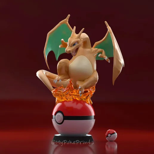 Charizard on Pokeball - MPPrints