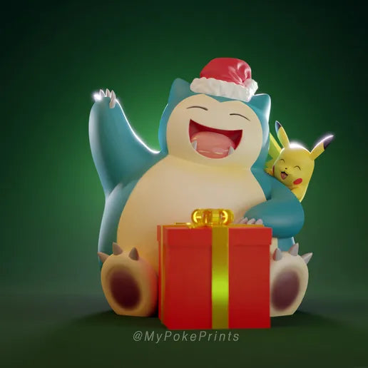 Snorlax and Pikachu Christmas - MPPrints
